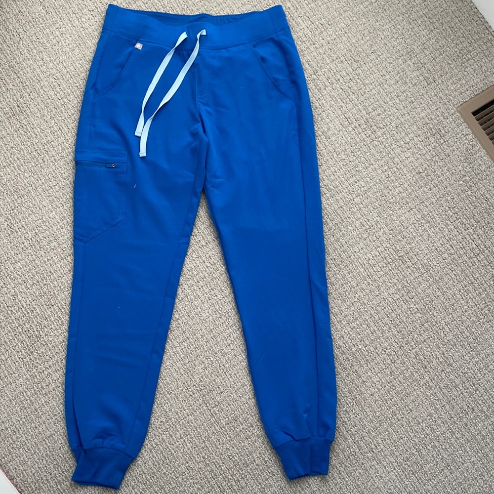 Figs Zamora Jogger Scrub Pants, Royal Blue, Size Small